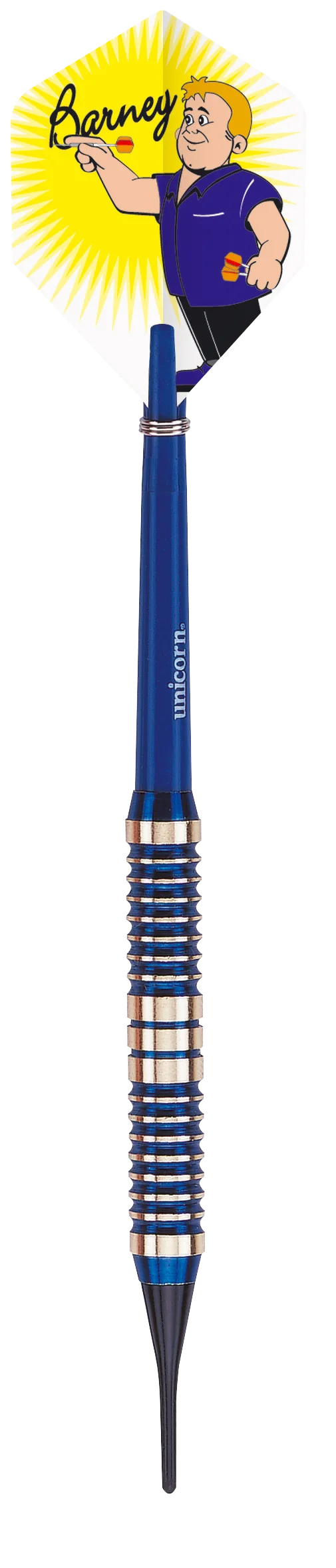 Unicorn 16G Barney Blue Brass Raymond Van Barneveld Soft Tip Darts Set rrp £10.00 Only £3.99 Unicorn