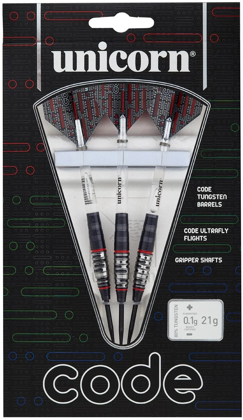 Unicorn 20G Code Red 80% Tungsten Steel Tip Dart Set rrp £90.00 Only £32.99 Unicorn
