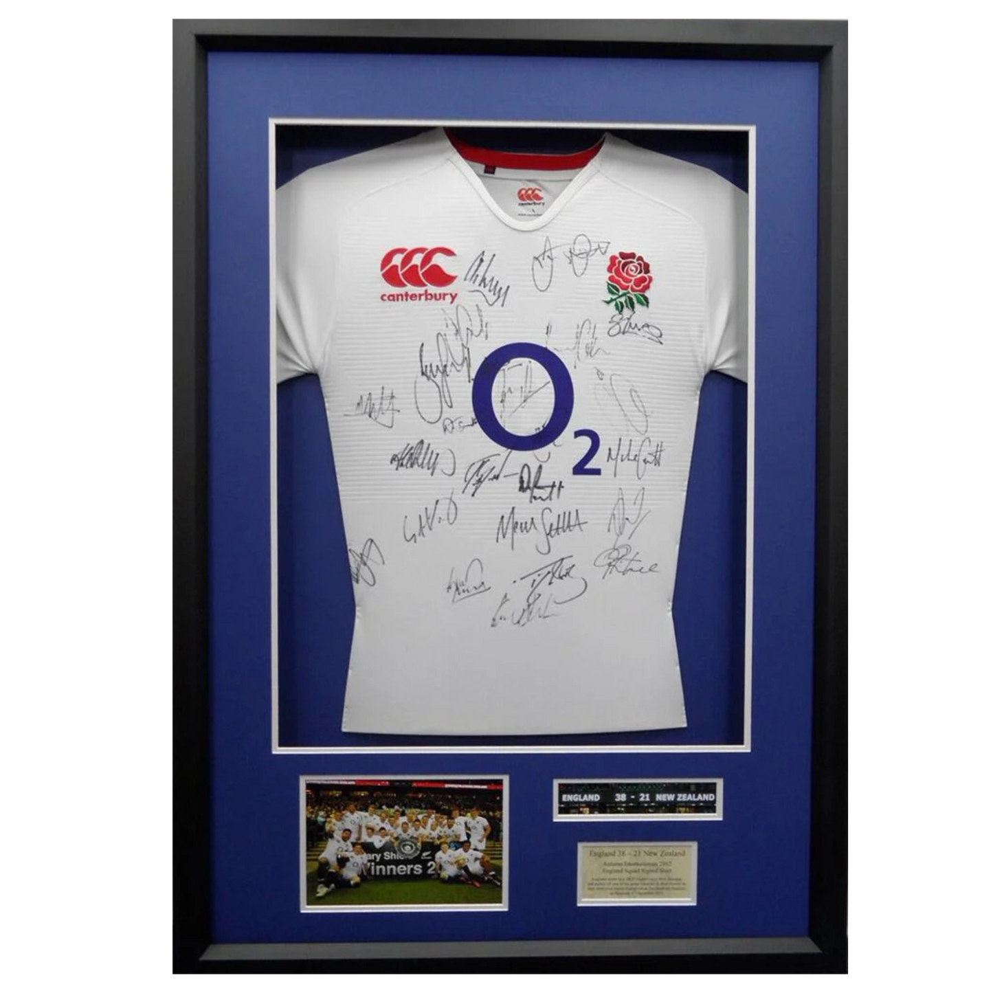 3D Framed England 2012 Autumn International Squad Hand Signed Shirt / Jersey