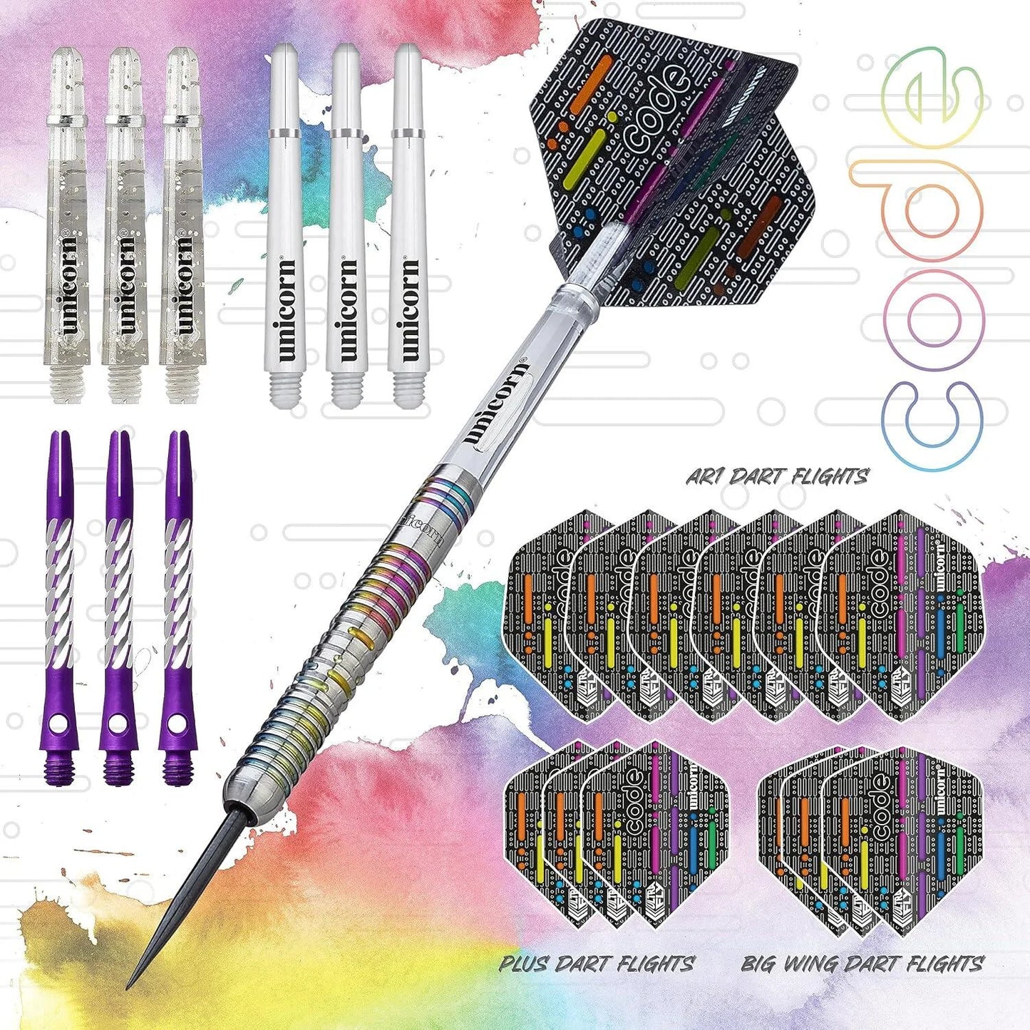 Unicorn 21G Chris "Hollywood" Dobey Code 90% Tungsten Steel Tipped Darts Set rrp £125.00 - Only £33.99 each !! Unicorn