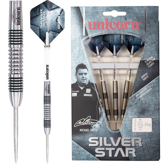 10 x Sets Michael Smith Silver Star 80% Tungsten Darts rrp£60 - Only £15.99