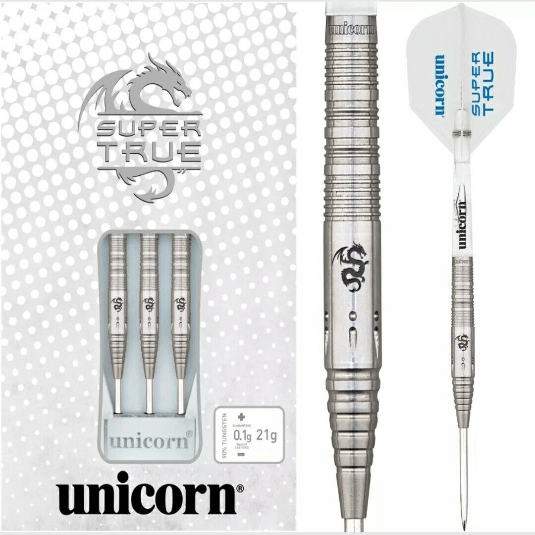 6 x Sets Unicorn Professional Super True 90% White Tungsten Professional Darts rrp£100 - Only £24.99 each