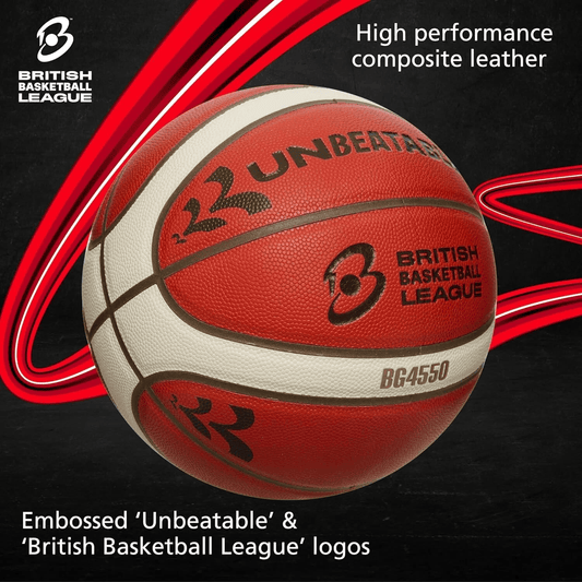 Molten B6G4550-BB-K FIBA Approved Basketball - Premium Leather Size 6 (29.5") - Unbeatable Black Edition - Official Match Ball