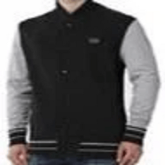 ASICS Men's Tiger Core Varsity Jacket - Retro Baseball Style Slim Fit Casual Sports Coat