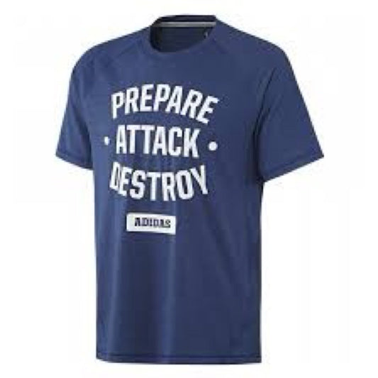 Last 11 x adidas Andy Murray "Prepare, Attack, Destroy" T-Shirts rrp£30 - Only £3.99 each!!
